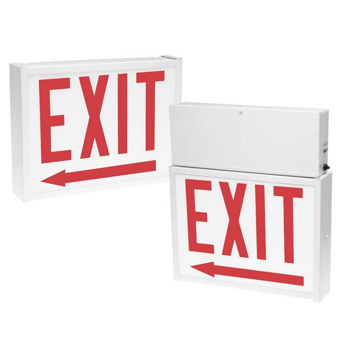 Chicago AC Exit,Sgl Face,Red onWhite,LED